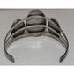 VTG Navajo Onyx Statement Cuff Bracelet Sterling Silver