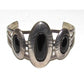 VTG Navajo Onyx Statement Cuff Bracelet Sterling Silver