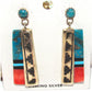 VTG Navajo Orange Spiny & Turquoise Dangle Earrings