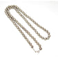 VTG Navajo Pearls Necklace 8mm Beads Sterling Silver