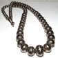 VTG Navajo Pearls Necklace Hand Stamped Graduated Saucer