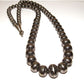 VTG Navajo Pearls Necklace Hand Stamped Graduated Saucer
