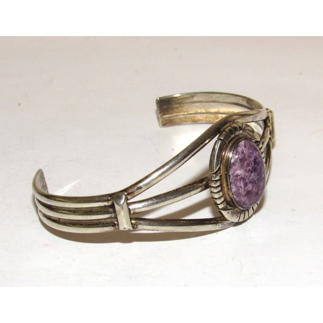 VTG Navajo Purple Sharoite Cuff Sterling Silver Cuff