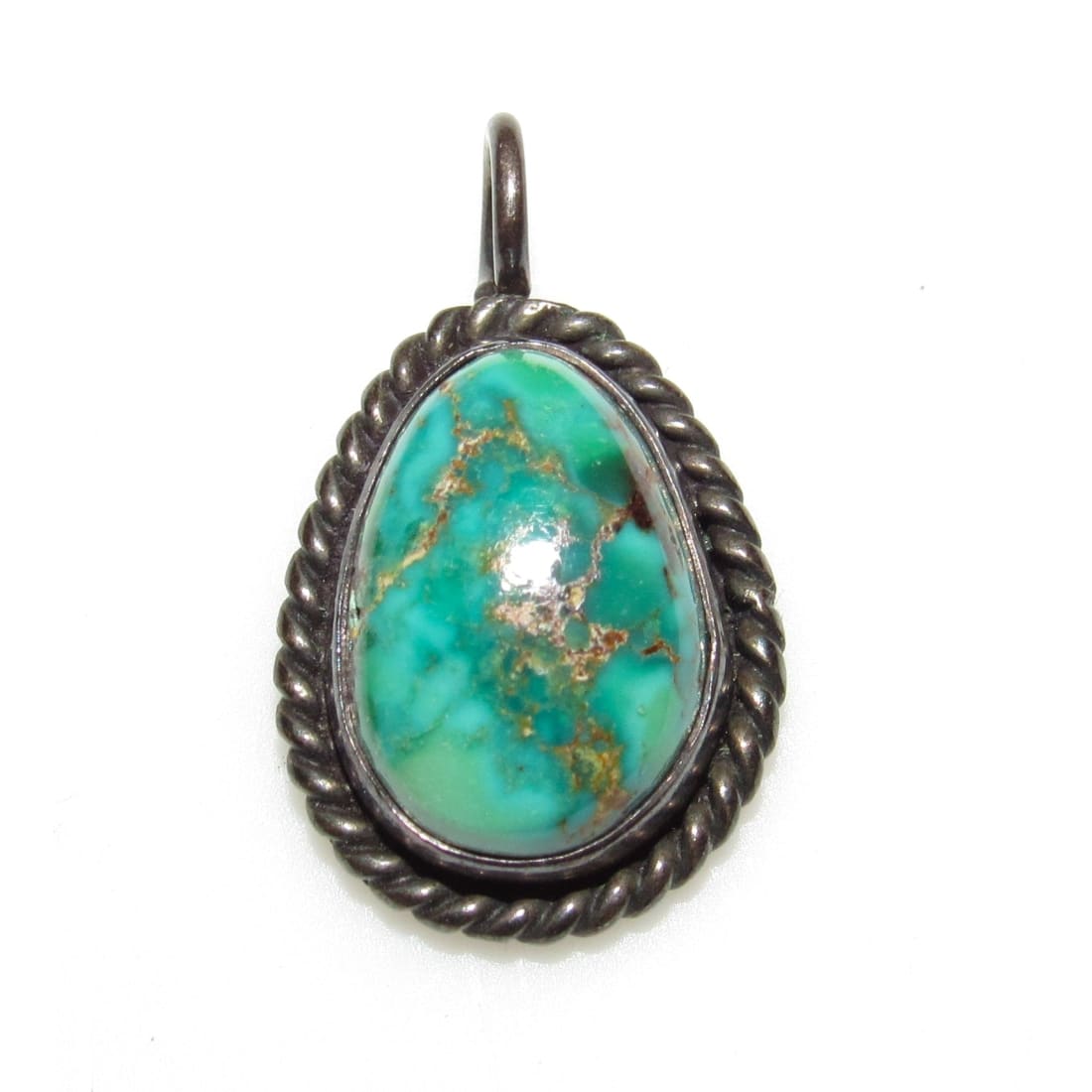 VTG Navajo Royston Turquoise Pendant Sterling Silver