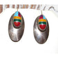 VTG Navajo Southwestern Statement Earrings Multi Stone