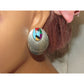 VTG Navajo Southwestern Statement Earrings Multi Stone