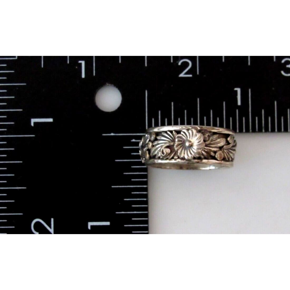 VTG Navajo Squash Blossom Band Ring Size 9 Sterling Silver