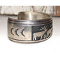 VTG Navajo Tommy Singer Elk Cuff Bracelet Sterling Silver