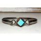 VTG Taxco Mexico Turquoise Bangle Bracelet Sterling Silver