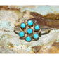 VTG Zuni Snake Eye Turquoise Cluster Ring Size 7 Sterling