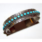 VTG Zuni Snake Eye Turquoise Ingot Sterling Cuff Bracelet