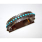 VTG Zuni Snake Eye Turquoise Ingot Sterling Cuff Bracelet