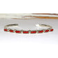 Zuni Coral Petit Point Stacker Cuff Bracelet Sterling Silver