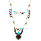 Zuni Inlay Thunderbird Necklace Earrings Set L. Ahiyite