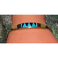 Zuni Inlay Turquoise Coral Bracelet Sterling Silver C.