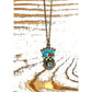 Zuni Kachina Pendant Necklace Sterling Silver Turquoise