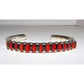 Zuni Mediterranean Coral Cuff Bracelet Sterling Silver