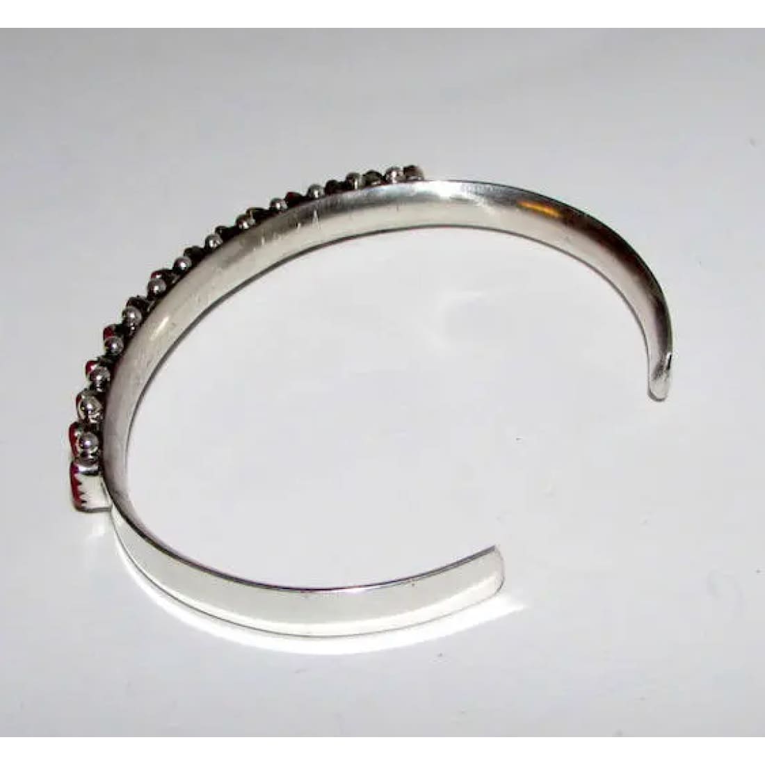 Zuni Mediterranean Coral Cuff Bracelet Sterling Silver