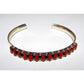 Zuni Mediterranean Coral Cuff Bracelet Sterling Silver