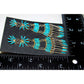 Zuni Needlepoint Turquoise Dangle Statement Earrings