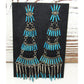 Zuni Needlepoint Turquoise Dangle Statement Earrings