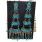 Zuni Needlepoint Turquoise Dangle Statement Earrings