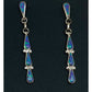 Zuni Opal Sterling Silver Dangle Statement Earrings A.