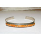 Zuni Orange Spiny Inlay Stacker Cuff Bracelet Sterling