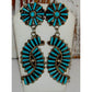 Zuni Petit Point Turquoise Dangle Earrings Sterling V.