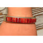 Zuni Red Spiny Inlay Stacker Cuff Bracelet Sterling Native