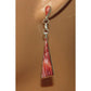 Zuni Red Spiny Oyster Sterling Silver Dangle Statement