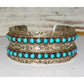 Zuni Sleeping Beauty Mine Snake Eye Turquoise Cuff Bracelet