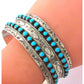 Zuni Sleeping Beauty Mine Snake Eye Turquoise Cuff Bracelet