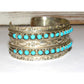 Zuni Sleeping Beauty Mine Snake Eye Turquoise Cuff Bracelet