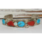 Zuni Snake Bracelet Turquoise & Coral Sterling Silver Jude