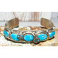 Zuni Snake Bracelet Turquoise & Sterling Silver Calavaza