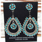 Zuni Snake Eye Turquoise Dangle Earrings Sterling Silver