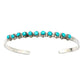 Zuni Snake Eye Turquoise Stacker Cuff Bracelet Sterling