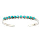 Zuni Snake Eye Turquoise Stacker Cuff Bracelet Sterling