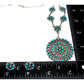 Zuni Turquoise Cluster Necklace Earrings Set Sterling Silver