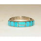 Zuni Turquoise Inlay Ring Sz 8 Sterling Signed Native