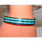 Zuni Turquoise Inlay Stacker Cuff Bracelet Sterling A.