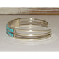 Zuni Turquoise Inlay Stacker Cuff Bracelet Sterling A.