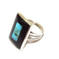 Zuni Turquoise Jet Ring by Harlan Coonsis Sz 7 Native