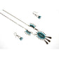 Zuni Turquoise Necklace and Earrings Set Sterling Silver