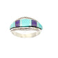 Zuni Turquoise Sugilite Inlay Ring Sz 9 Sterling Silver D.
