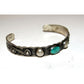Fred Harvey Era Bracelet Navajo Coin Silver Turquoise Cuff Old Pawn Stacker Fred Harvey