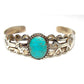 Fred Harvey Era Bracelet Navajo Sterling Turquoise Dog/Horse