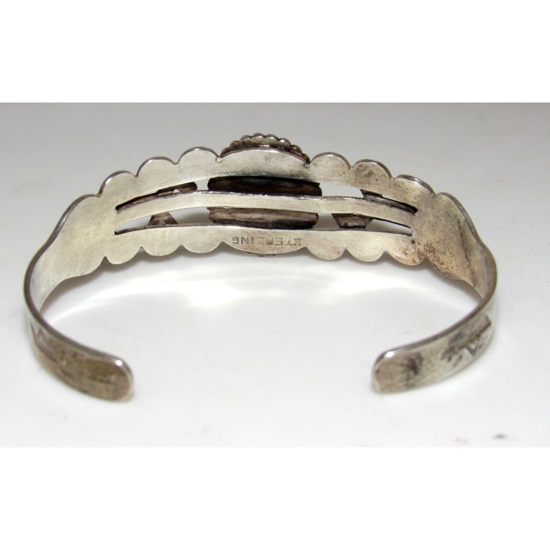 Fred Harvey Era Bracelet Navajo Sterling Turquoise Dog/Horse