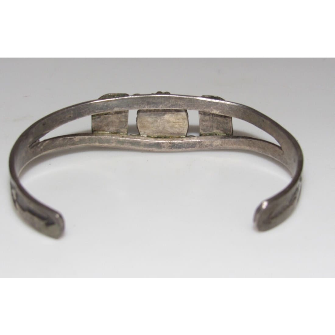 Fred Harvey Era Bracelet Navajo Sterling Turquoise Stacker Cuff Old Pawn Fred Harvey Era